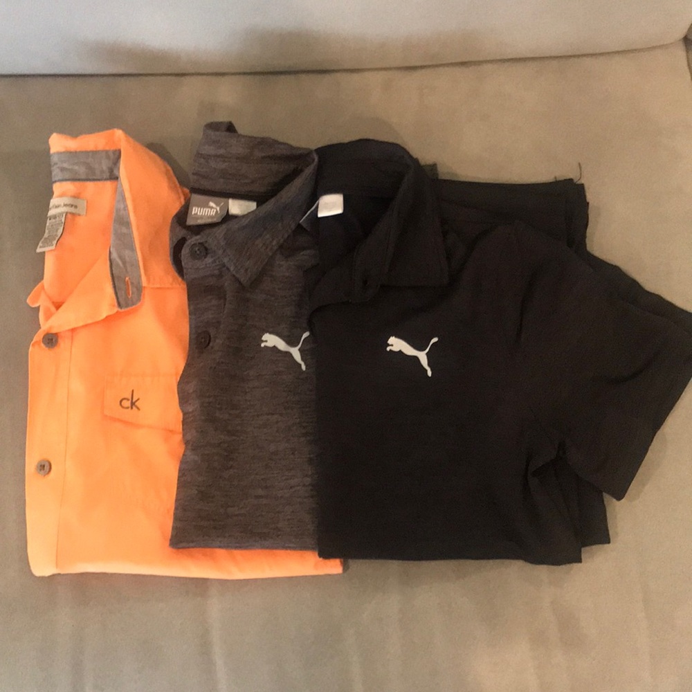 3 Boys Calvin Klein/Puma Medium 10/12 Shirts